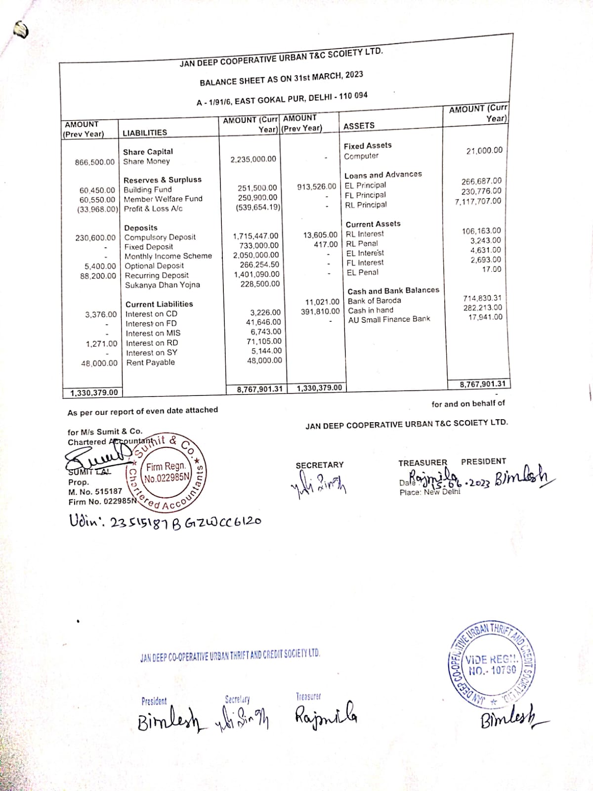 JAN DEEP COOP U T C SOCIETY LTD jan-deep-coop-u-t-c-society-ltd